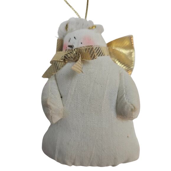 5 Cute Vintage Stuffed Snowmen Ornaments Fridge Magnets Angel Christmas Winter - Picture 5 of 7
